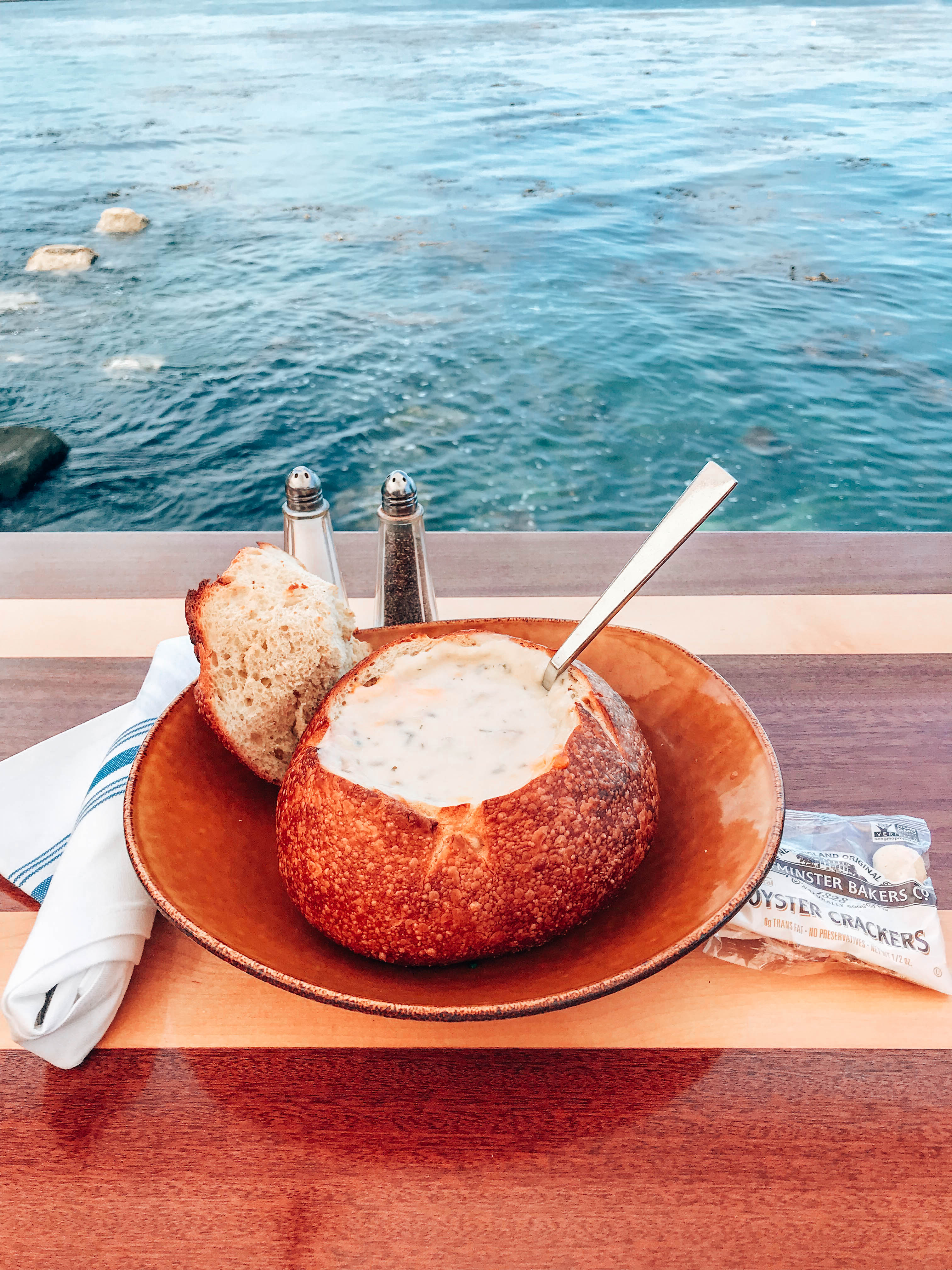 Clam chowder in Monterey on a Monterey and Big Sur Itinerary