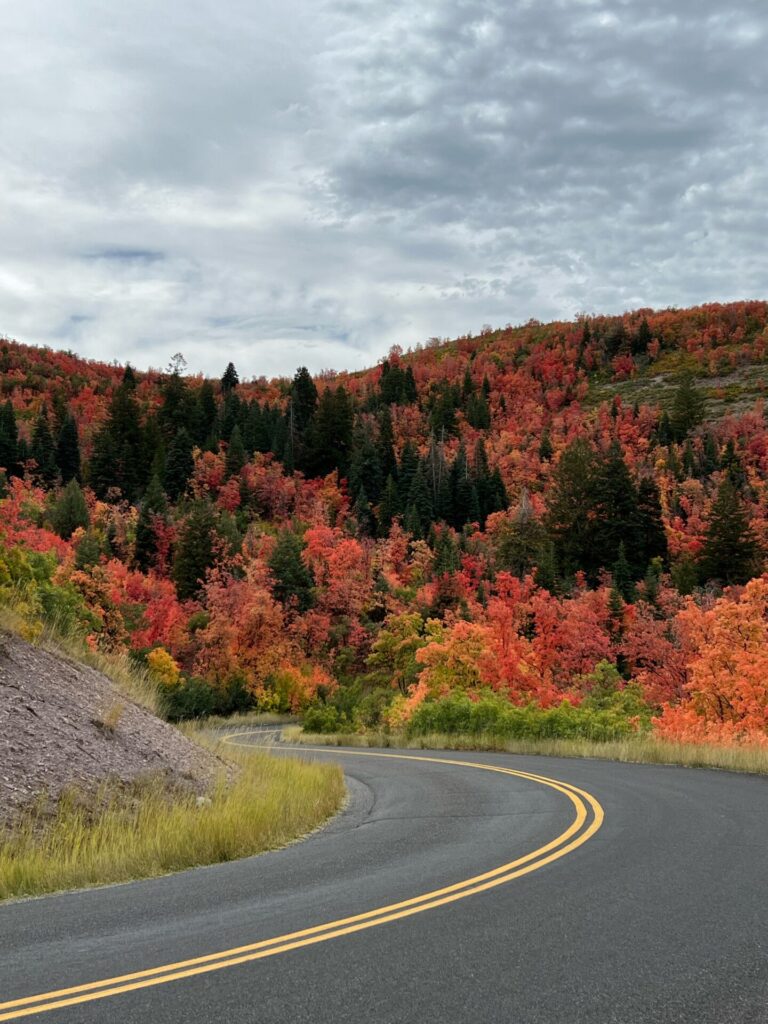 Fall Scenic drive through Provo Canyon